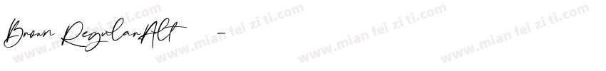 Brown RegularAlt 语言英文字体转换